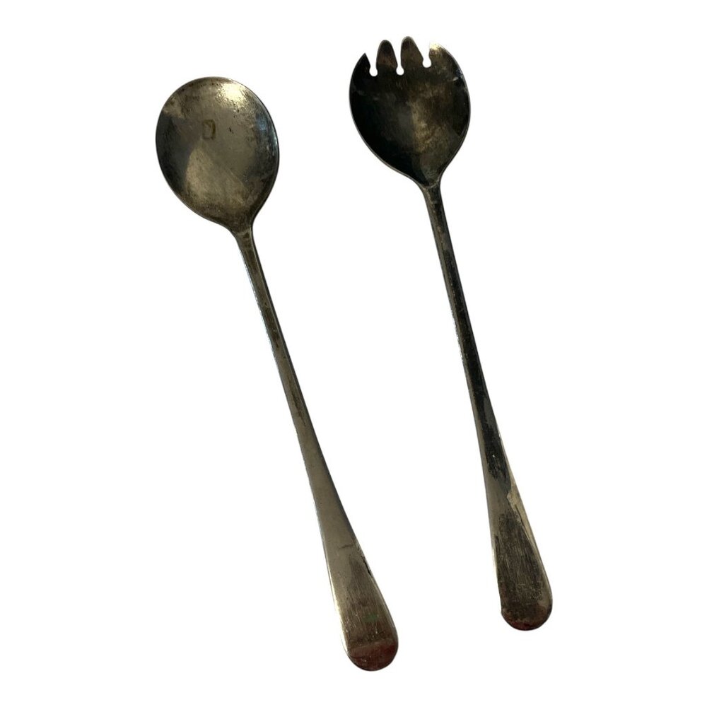 Vintage Queen Anne Silver Plated Salad Serving Set – Made in England